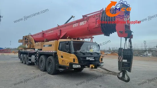 2021 ایس ٹی سی 100 ٹن نے تمام ٹیرین کرین سیکنڈ ہینڈ ٹرک کرین کو گایا